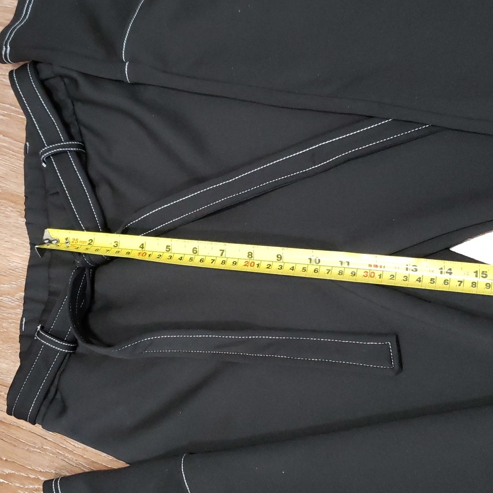 (L) NWT Revamped Flare Leg Pants Slim Evening Fancy Formal Office Minimalistic - Picture 4 of 12